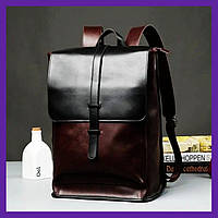 Городской качественный мужской рюкзак, качественный портфель коричневый для парня