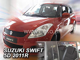 Дефлектор вікон (ветровики) SUZUKI SWIFT V 5D 2011-2016R  4шт (Heko) ( вставні )