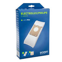 Мешки WORWO 4 шт+1 шт фильтр двигателя для пылесоса PHILIPS/ELECTROLUX ELMB01K