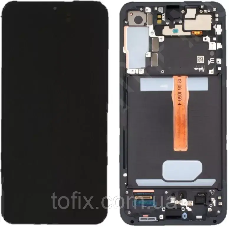 Дисплей Samsung S906 Black S22 Plus (GH82-27500A) сервісний оригінал у зборі з рамкою