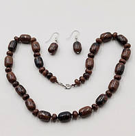 Комплект з Обсидіана Буси та Сережки