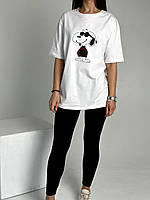 Женская футболка оверсайз с принтом Snoopy
