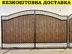 Ковані ворота з профнастилом і ковкою Код: А-01270, фото 3
