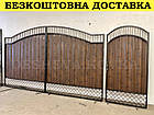 Ковані ворота з профнастилом і ковкою Код: А-01270, фото 4