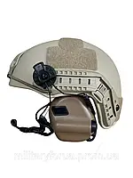 Комплект шлем кевларовый Fast Helmet с активной гарнитурой EARMOR