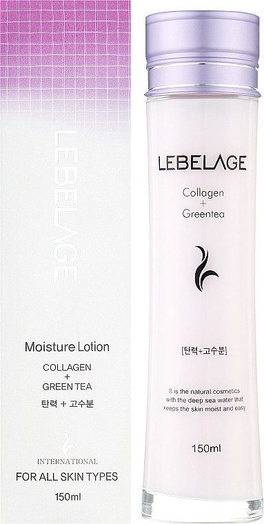 Зволожувальний лосьйон із колагеном і зеленим чаєм Lebelage Collagen+Green Tea Moisture Lotion 150 мл