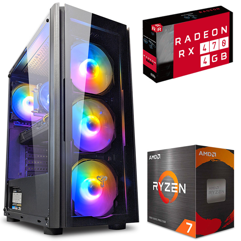 АКЦІЯ! Ігровий ПК ZEVS PC S860 Ryzen 7 2700 + RX 470 4GB + Ігри!