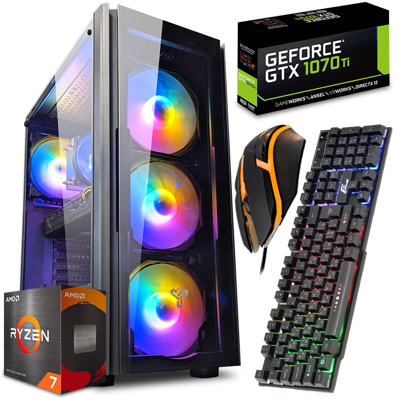 АКЦІЯ! Ігровий ПК ZEVS PC S920 Ryzen 7 2700 + GTX 1070TI 8GB + Ігри!
