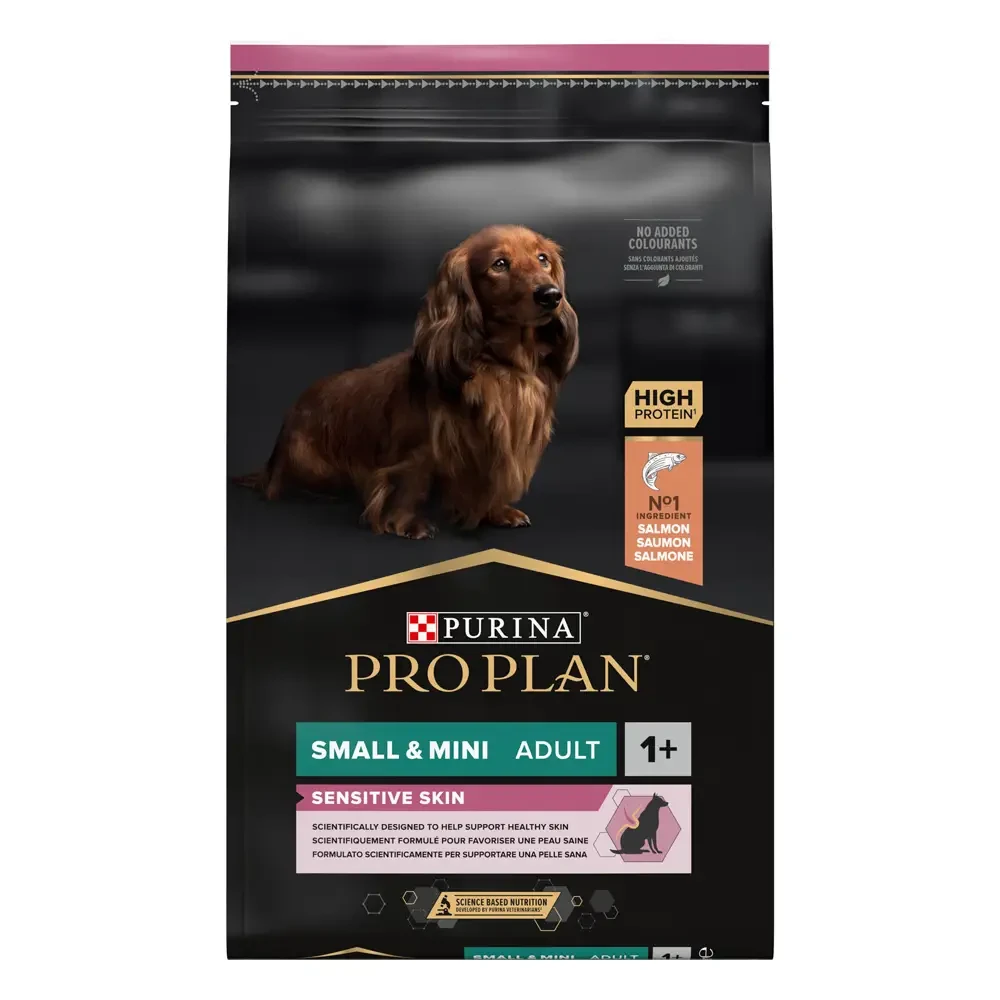 Сухий корм для дорослих собак дрібних порід з чутливою шкірою Purina Pro Plan Small & Mini Sensitive Skin 7 кг (лосось)