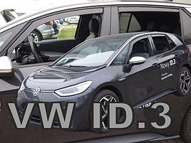 Дефлектори вікон (вітровики) Volkswagen ID.3 5D 2020+ (вставні, 4 шт.) (HEKO)