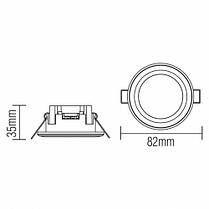 LED світильник вбудований Horoz CARTER-5 5W 4200K чорний 016-072-0005-020, фото 4