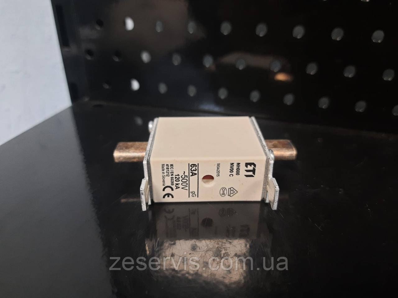Запобіжник NH-000/gG, 63A, 500V, ETI
