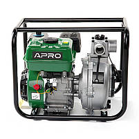 APRO Мотопомпа бензинова 4-х тактн. WPH-30 6.5 л.с. 30 м3/год 65 м (високий тиск), фото 5