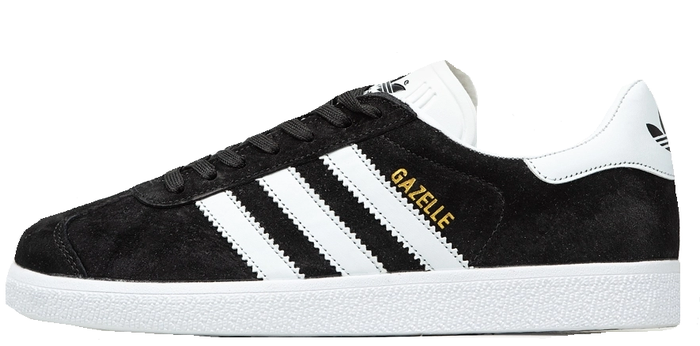 Adidas gazelle mens black leather online