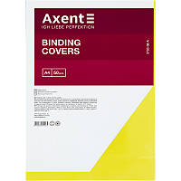Обкладинка пластикова Axent 2720-08-A прозора А4, 50 штук, жовта, 180 мкм