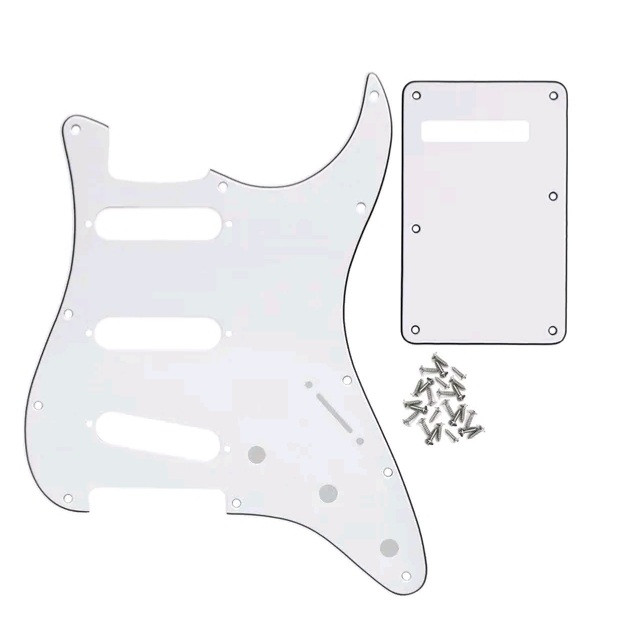 Пікгард SSS і бекплейт білий для електогітари Fender Stratocaster під Америка