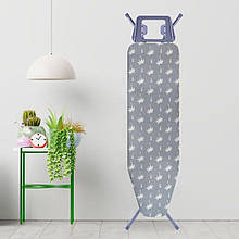 Змінний чохол на прасувальну дошку BigPrize #4 PalmTree Grey на поролоновій основі універсальний 132х48 см