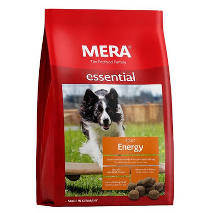 Mera Adult Essential Energy Корм для дорослих активних службових собак та тварин-спортсменів, птиця 12.5кг, фото 1