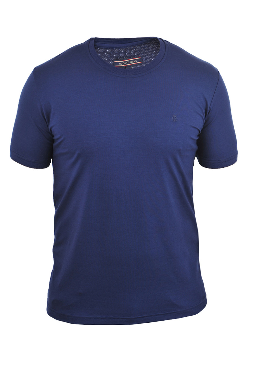 Футболка чоловіча Le Gutti 23-1543-16 темно-синя 2XL