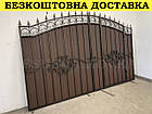 Ворота з профнастилом та встроєною хвірткою, фото 11