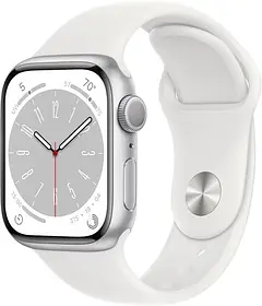 IPhone Apple Watch Series 8 41mm GPS Silver Aluminium Case White Sp/B MP6K3UL/A A2770 UA UCRF