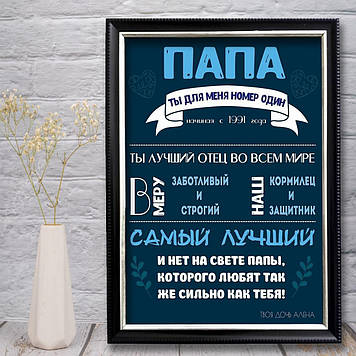 Постер Папі "Папа найкращий"