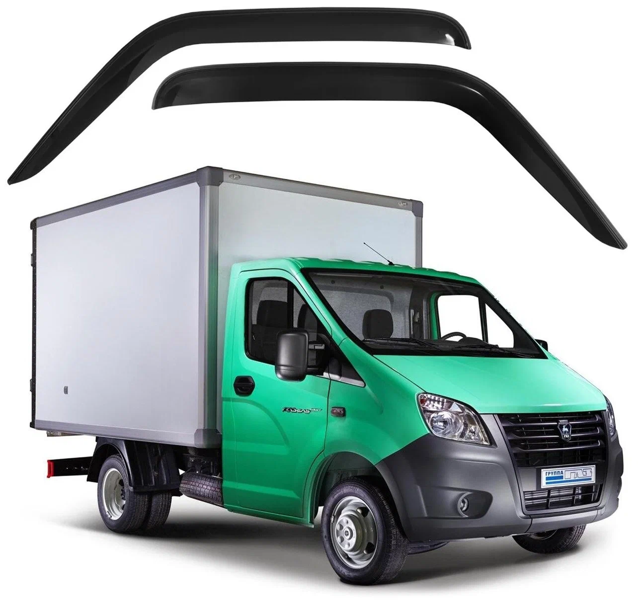 Дефлектори вікон вітровики для ГАЗ Газель NEXT 2013-2020 фургон (скотч) ANV