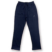 Штаны спортивные мужские двунитка пенье Adidas, размеры 46-54, тёмно-синие, 5061