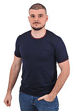 Футболка чоловіча Le Gutti 23-1734-02 темно-синя L, фото 4