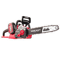 Акумуляторна безщіткова ланцюгова пила Worcraft CGC-S40LiBA з АКБ (2 шт 4А) і ЗП, 16″