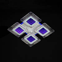 Светодиодная люстра 3Д квадраты с пультом 96W DIMMER 3000-6000