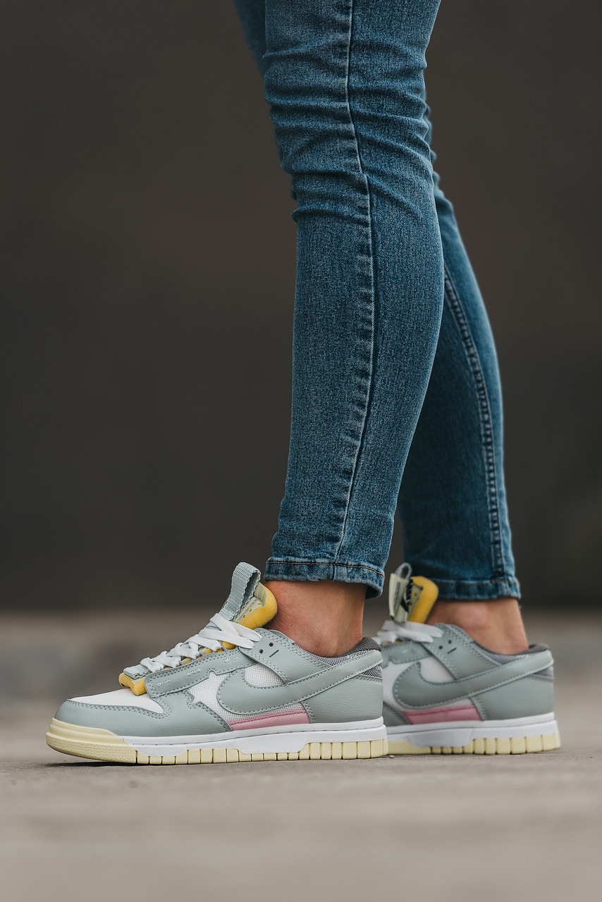 Класне жіноче взуття Nike Air Dunk Jumbo Mint Foam. Стильні жіночі кроси на кожен день Найк Аір Данк.