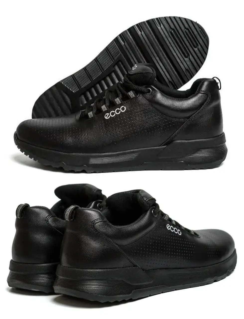 Мужские кожаные кроссовки Е-series, мужские кожаные туфли черные, кеды ...