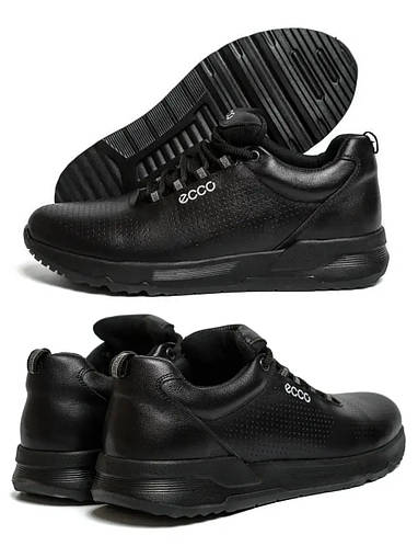 Мужские кожаные кроссовки Е-series, мужские кожаные туфли черные, кеды ...