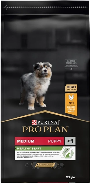 Сухий корм для цуценят та молодих собак середніх порід Pro Plan Puppy Medium 12 кг (курка)