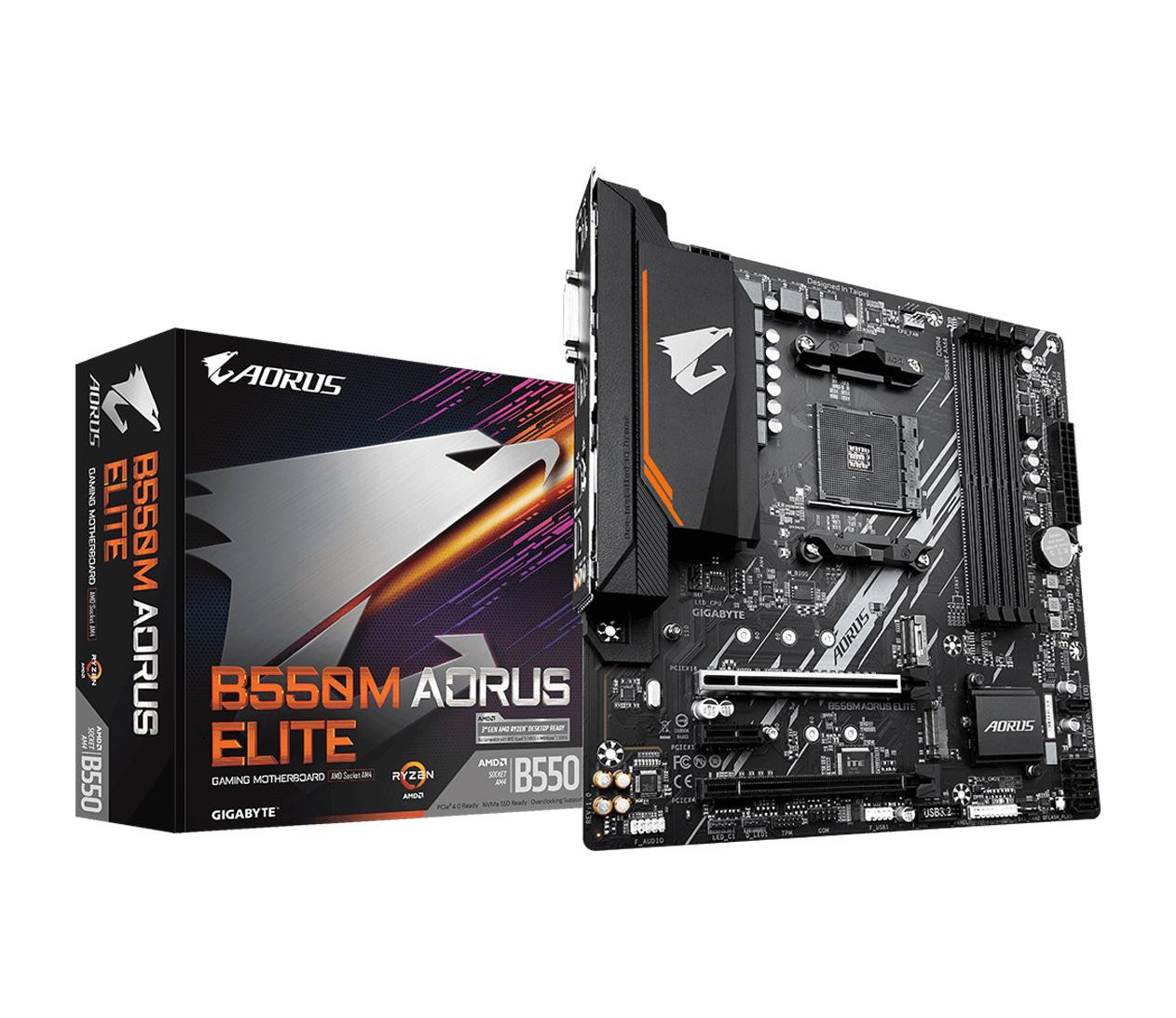 Материнська плата Gigabyte B550M AORUS ELITE, фото 1