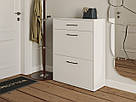 Вертикальна тридверна взуттєва тумба з Ламінованого ДСП Тумбочка для взуття в передпокій 70 см шириною, фото 2