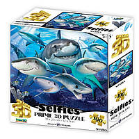 Пазлы Prime 3D акулы, 31-23см, 100 деталей, 13534
