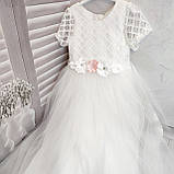 Дитяче святкове плаття біле з пишною спідницею для дівчинки Helena Kids, фото 2