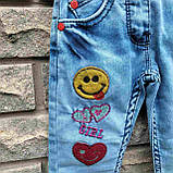 Джинси дитячі на червоних підтяжках, фото 2