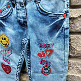Джинси дитячі на червоних підтяжках, фото 3