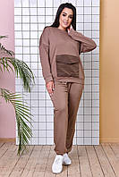 Стильный женский костюм, ткань "Трикотаж двухнитка" 52, 54, 58, 62, 66 размер 52