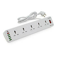Мережевий фільтр LDNIO SC10610, 10 Розеток + 5 USB + Type-C, 2 м, переріз 3х0,75 мм, White, Box