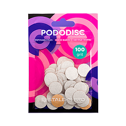 Змінні файли білі для педикюрного диску PODODISC STALEKS PRO S 100 грит (50шт.)