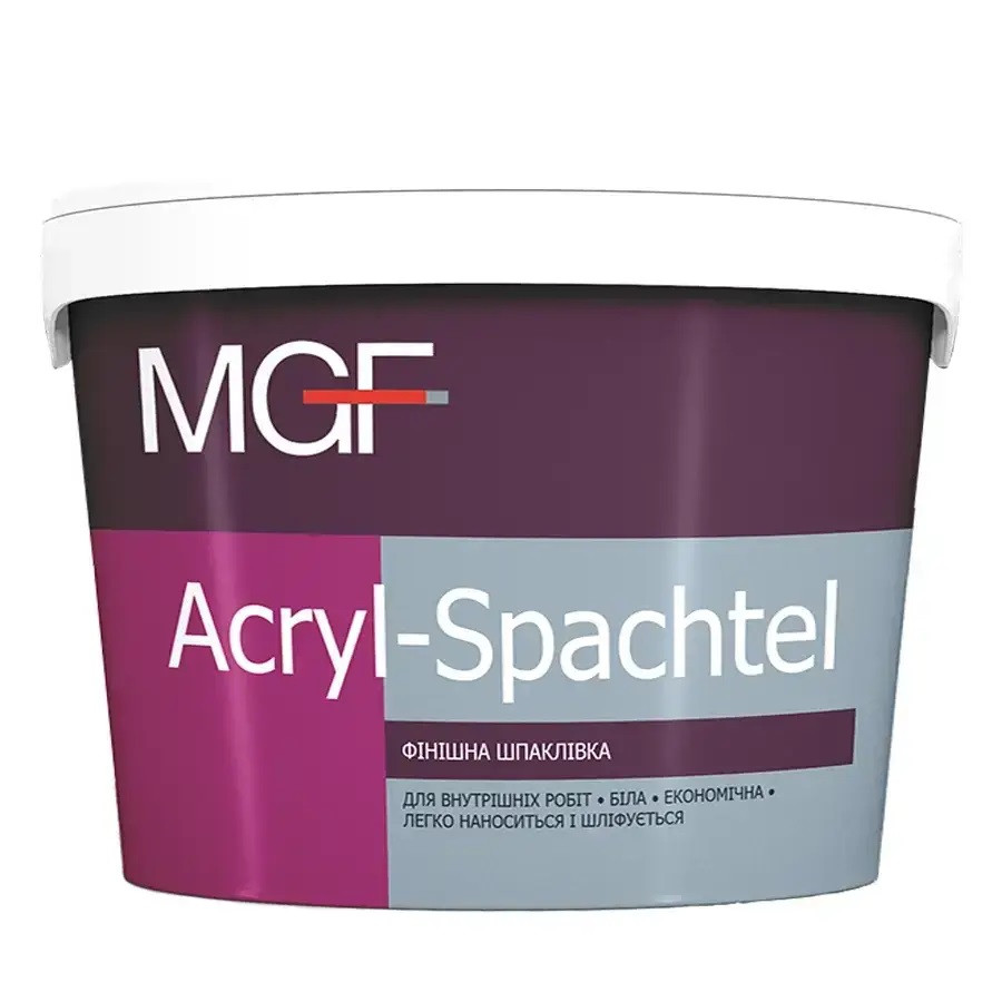 Шпаклівка MGF Acryl Spachte фінішна готова до застосування 1,5 кг