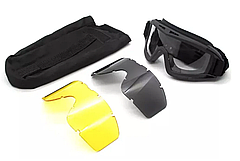Окуляри-маска тактичні чорні Revision Black 3 лінзи, фото 5