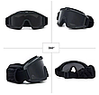 Окуляри-маска тактичні чорні Revision Black 3 лінзи, фото 6