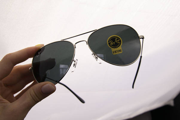 Сонцезахисні окуляри RAY BAN Aviator + футляр (арт. RB3025) чорні/срібна оправа, фото 5
