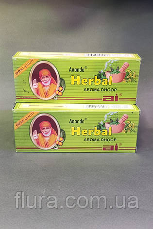 Аромопалички безосновні "Anandas Herbal Aroma Dhoop", фото 1