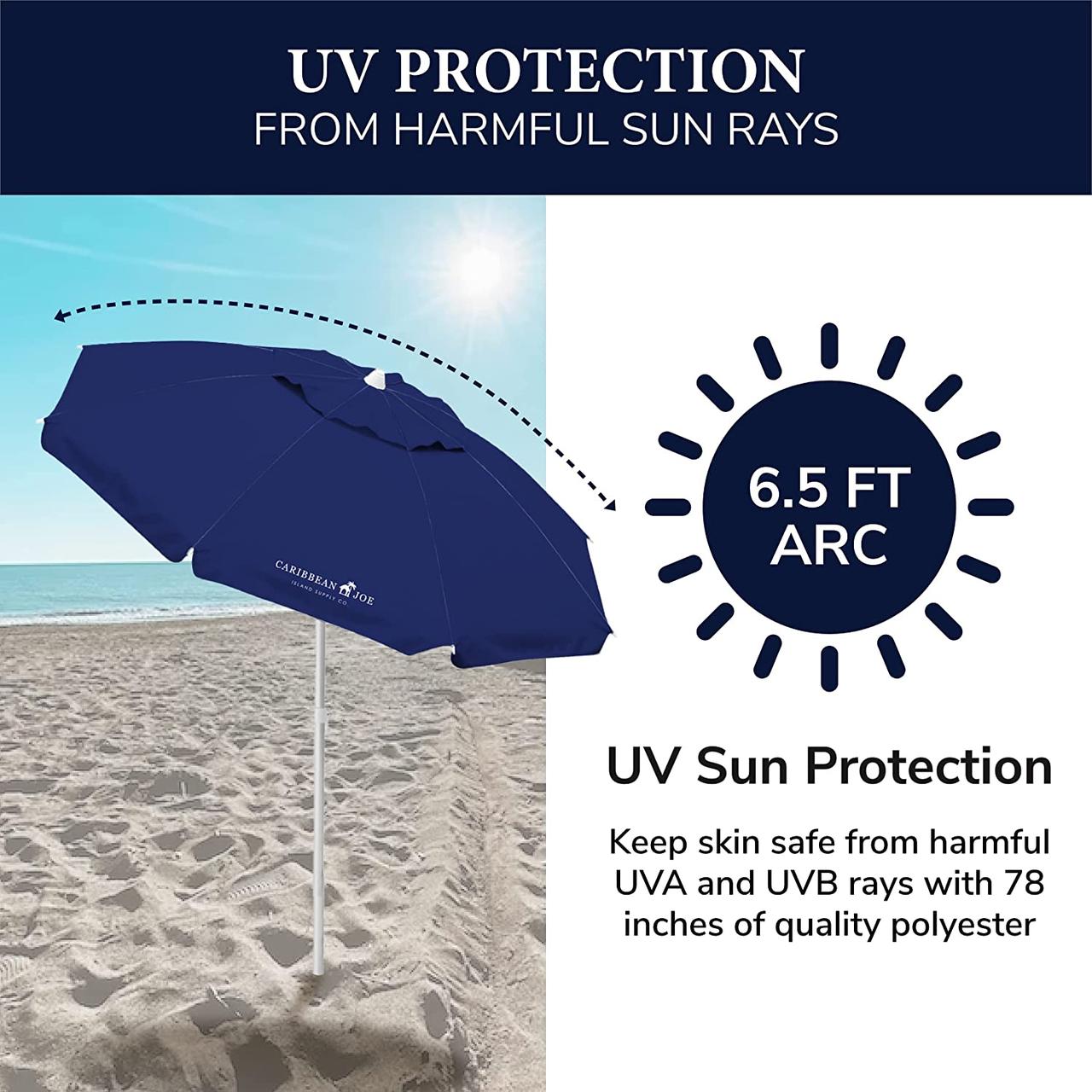 Купить Caribbean Joe Beach Umbrella, Portable Outdoor Sun Umbrella With